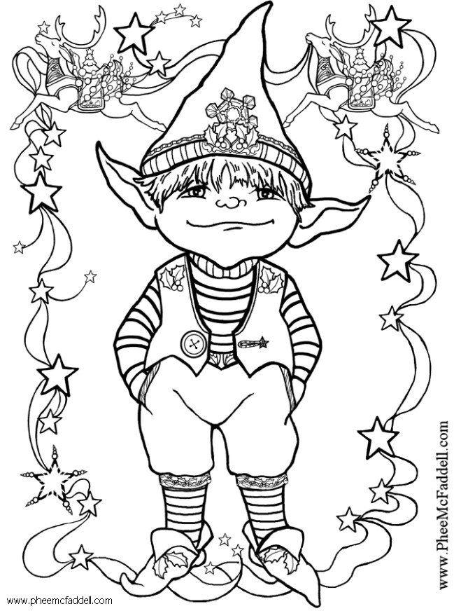 pequeno duende Página para colorir pequeno duende