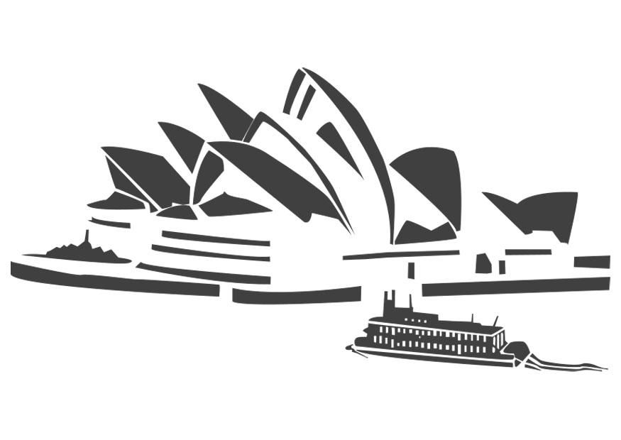 A“pera de sydney Página para colorir A“pera de sydney