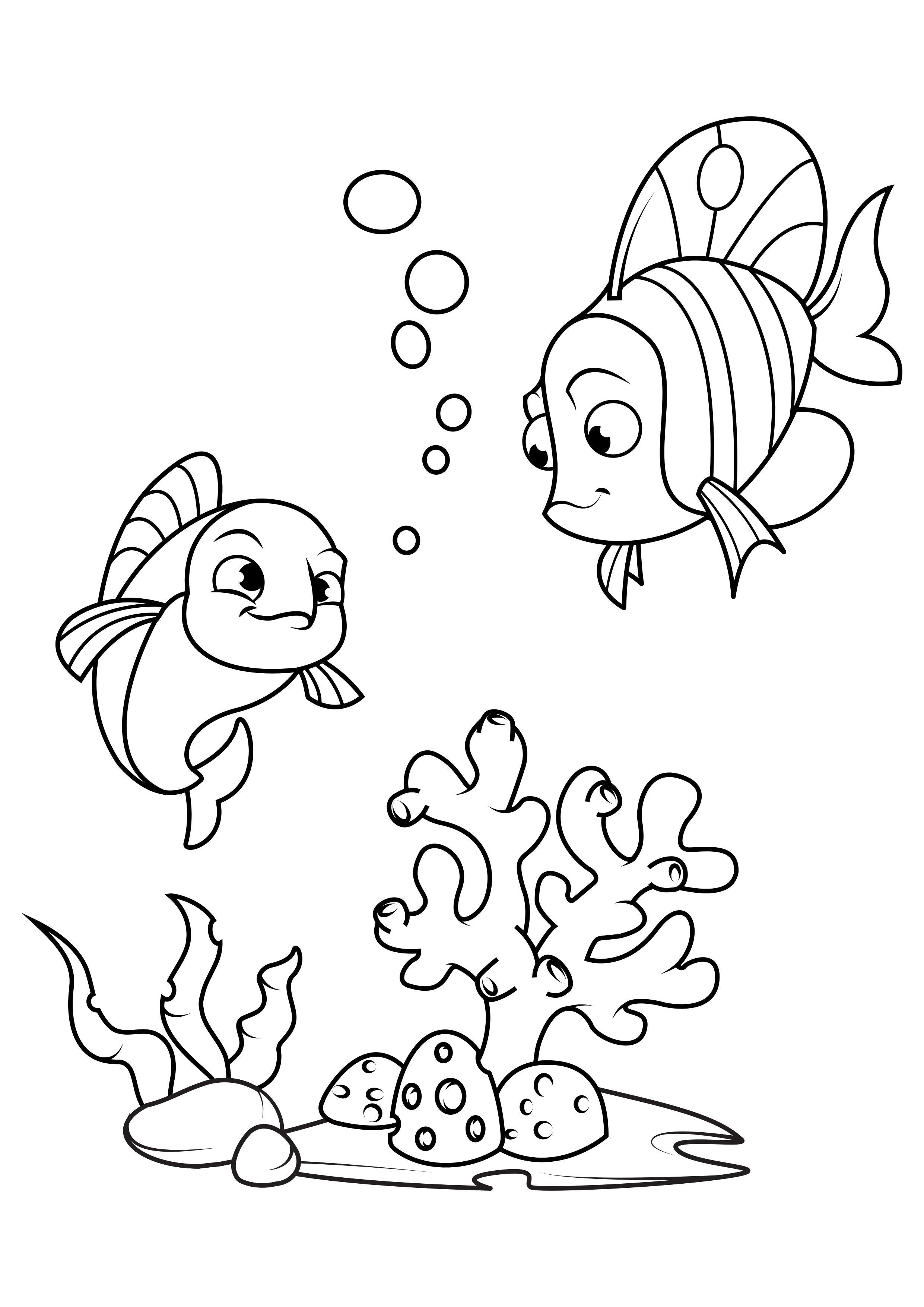 pescar com amigo no mar Página para colorir pescar com amigo no mar