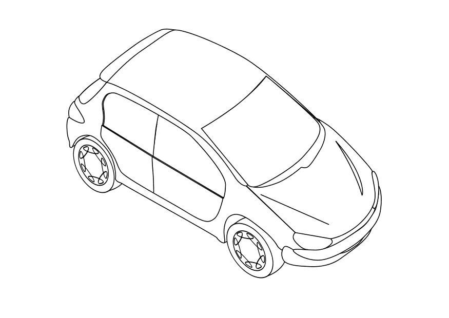 peugeot 206 Página para colorir peugeot 206