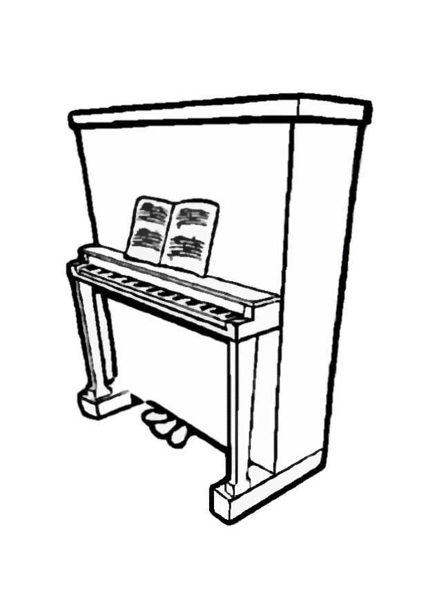 piano Página para colorir piano