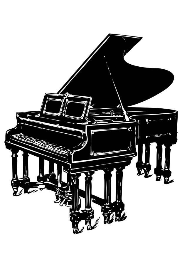 piano de cauda Página para colorir piano de cauda