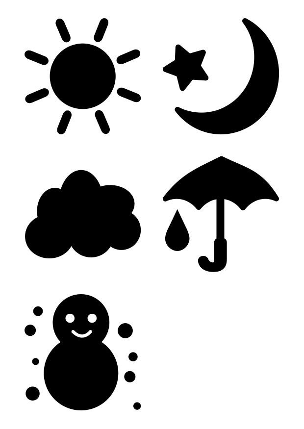 pictogramas de tempo Página para colorir pictogramas de tempo