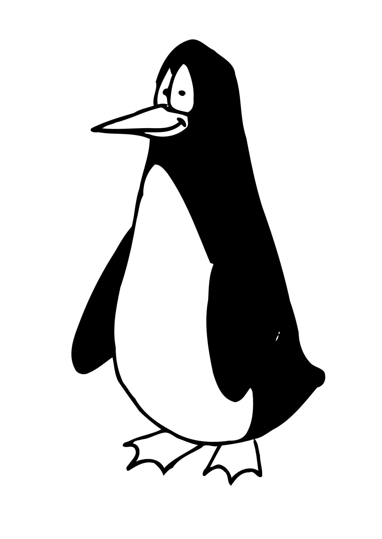 pinguim Página para colorir pinguim