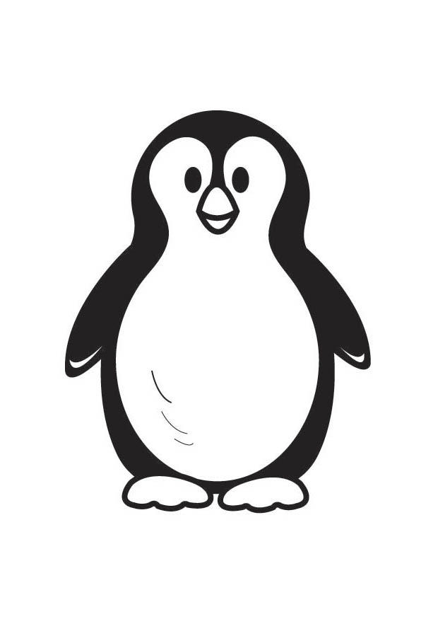 pinguim Página para colorir pinguim