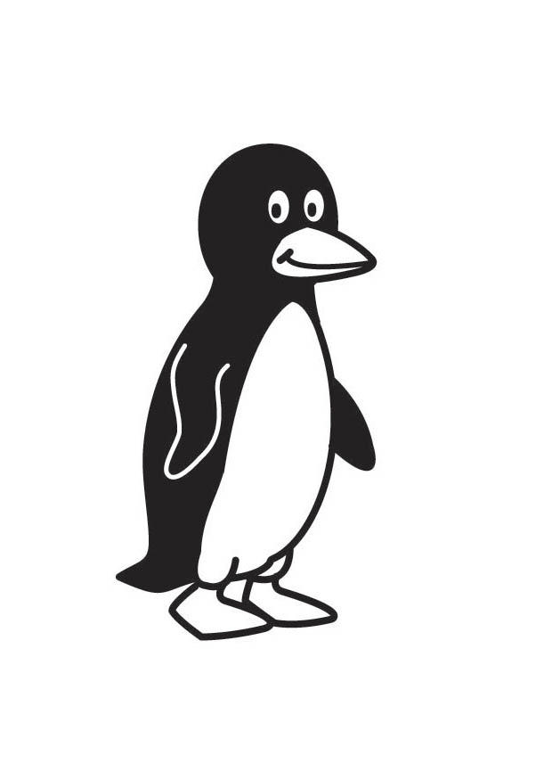 pinguim Página para colorir pinguim