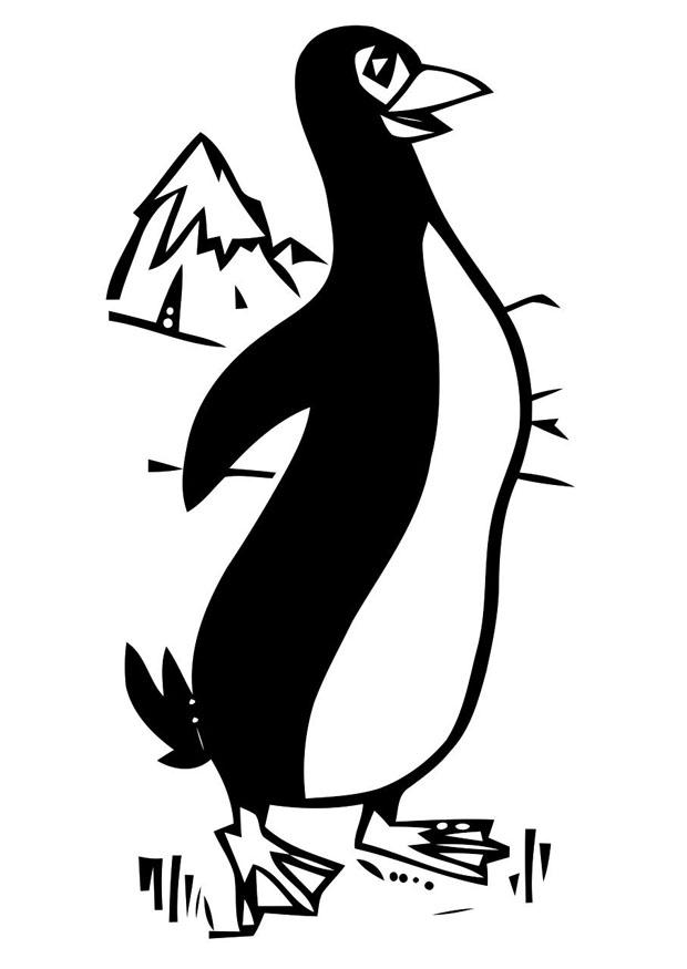 pinguim Página para colorir pinguim