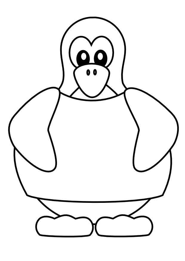 pinguim de camiseta Página para colorir pinguim de camiseta