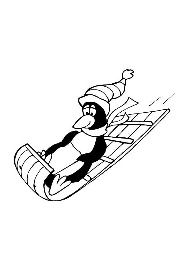 pinguim de trenA³ Página para colorir pinguim de trenA³