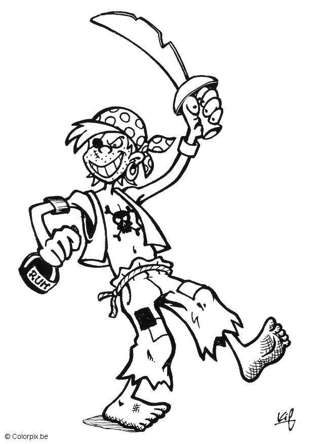 pirata Página para colorir pirata