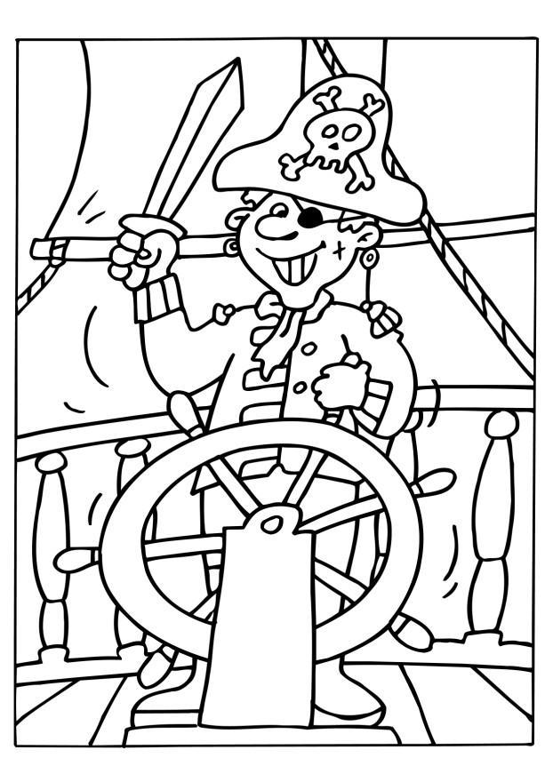 pirata Página para colorir pirata