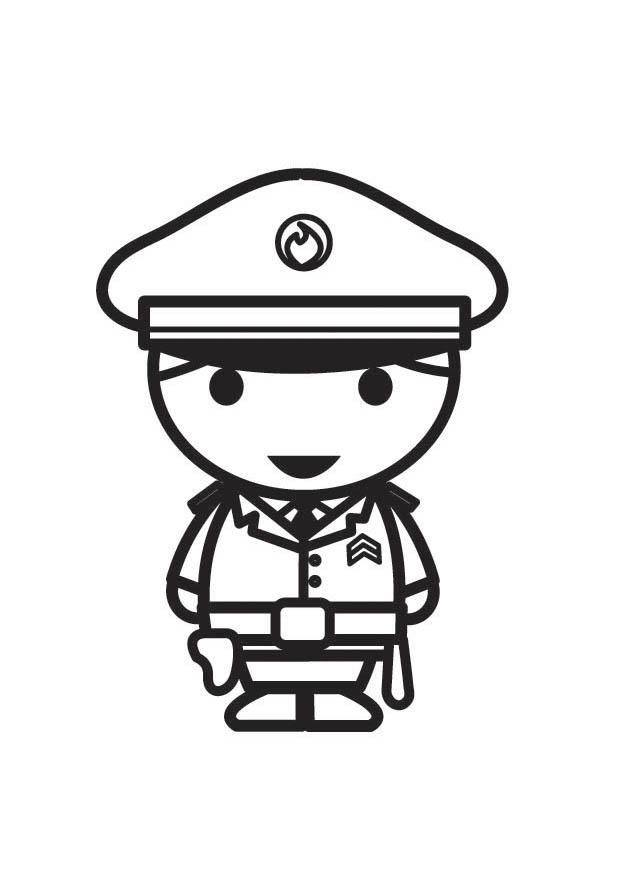 policial Página para colorir policial
