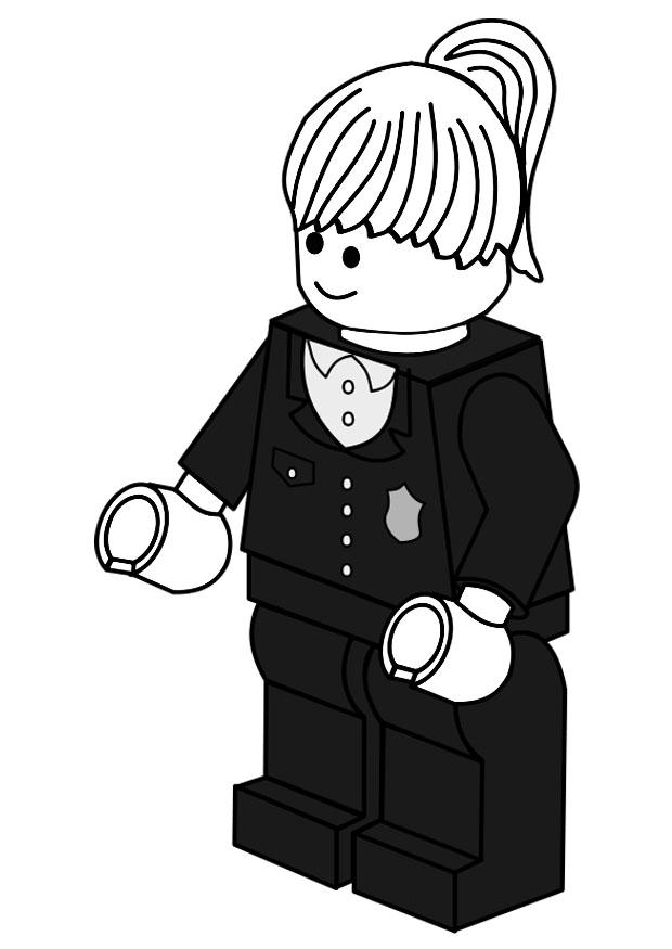 Página para colorir policial