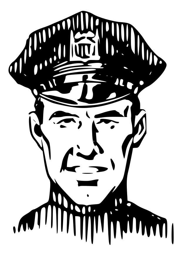 policial Página para colorir policial