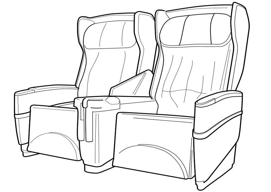 poltronas de aviA£o Página para colorir poltronas de aviA£o