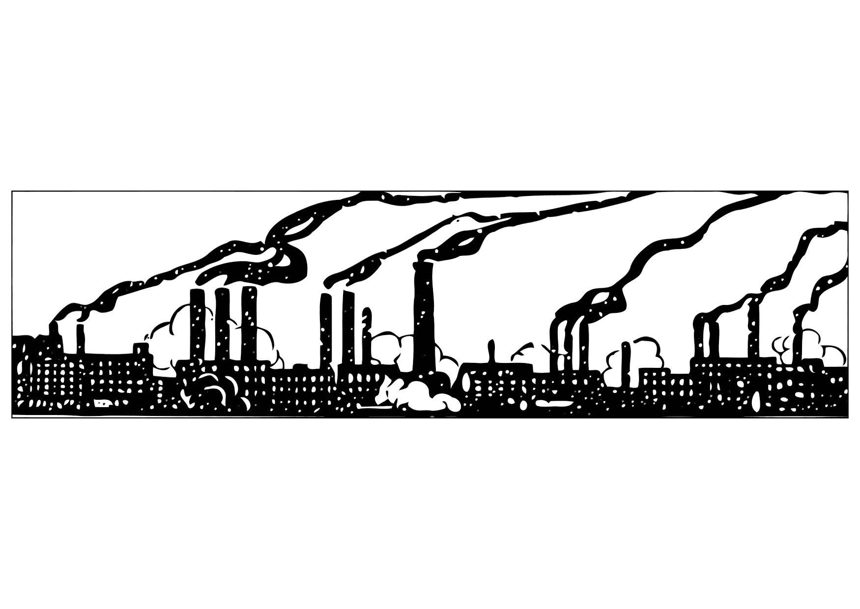 poluiA§A£o industrial Página para colorir poluiA§A£o industrial