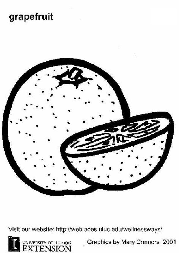 pomelo Página para colorir pomelo