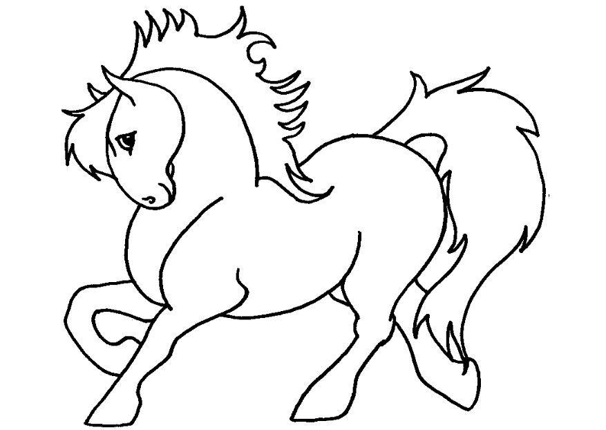 poney Página para colorir poney