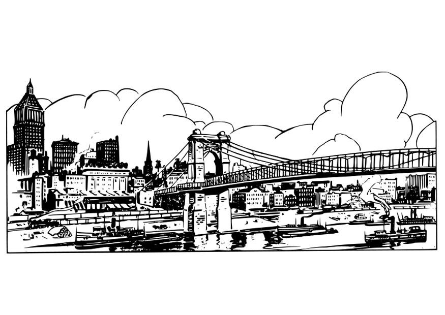ponte Página para colorir ponte
