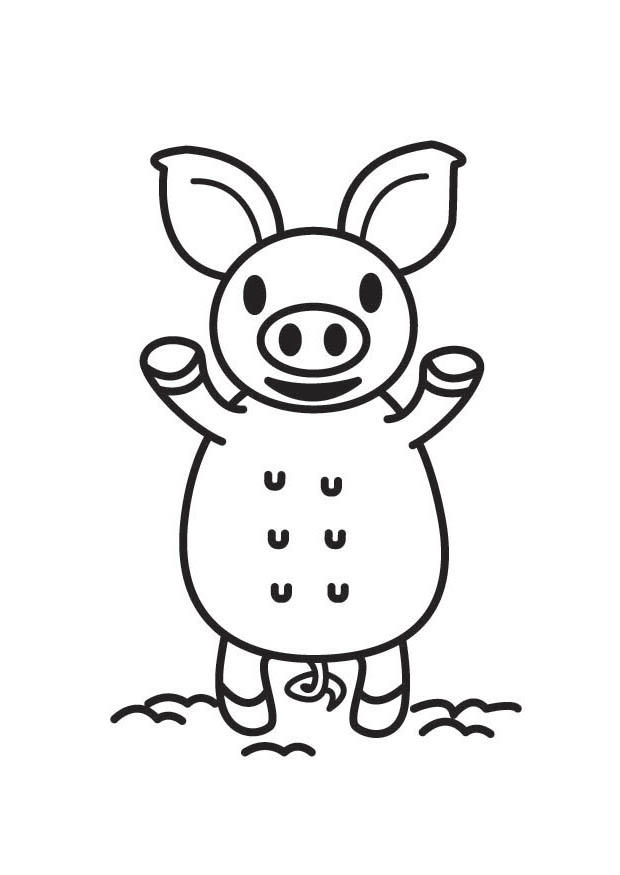 porco Página para colorir porco