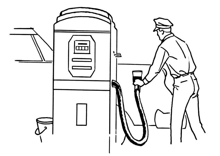posto de gasolina Página para colorir posto de gasolina