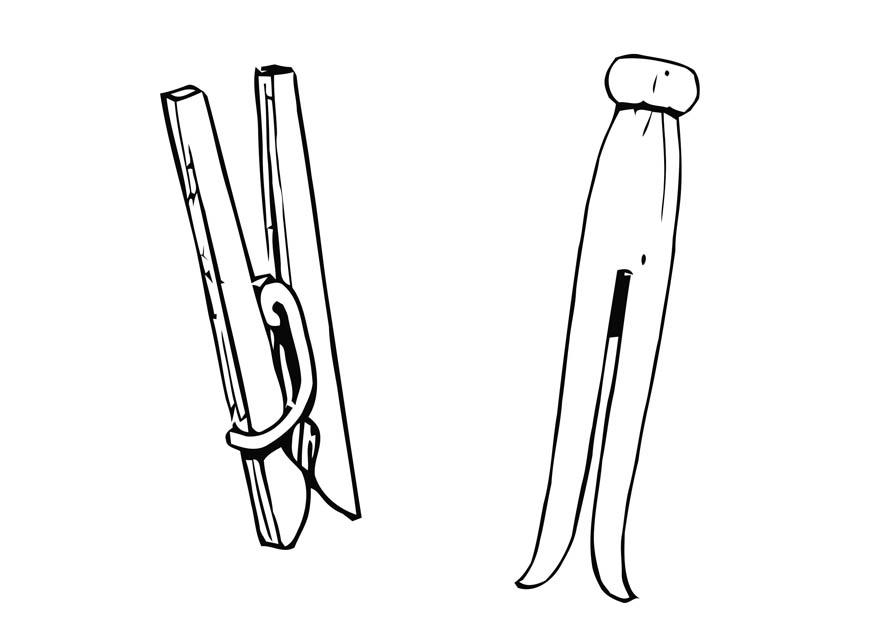 prendedores de roupa Página para colorir prendedores de roupa