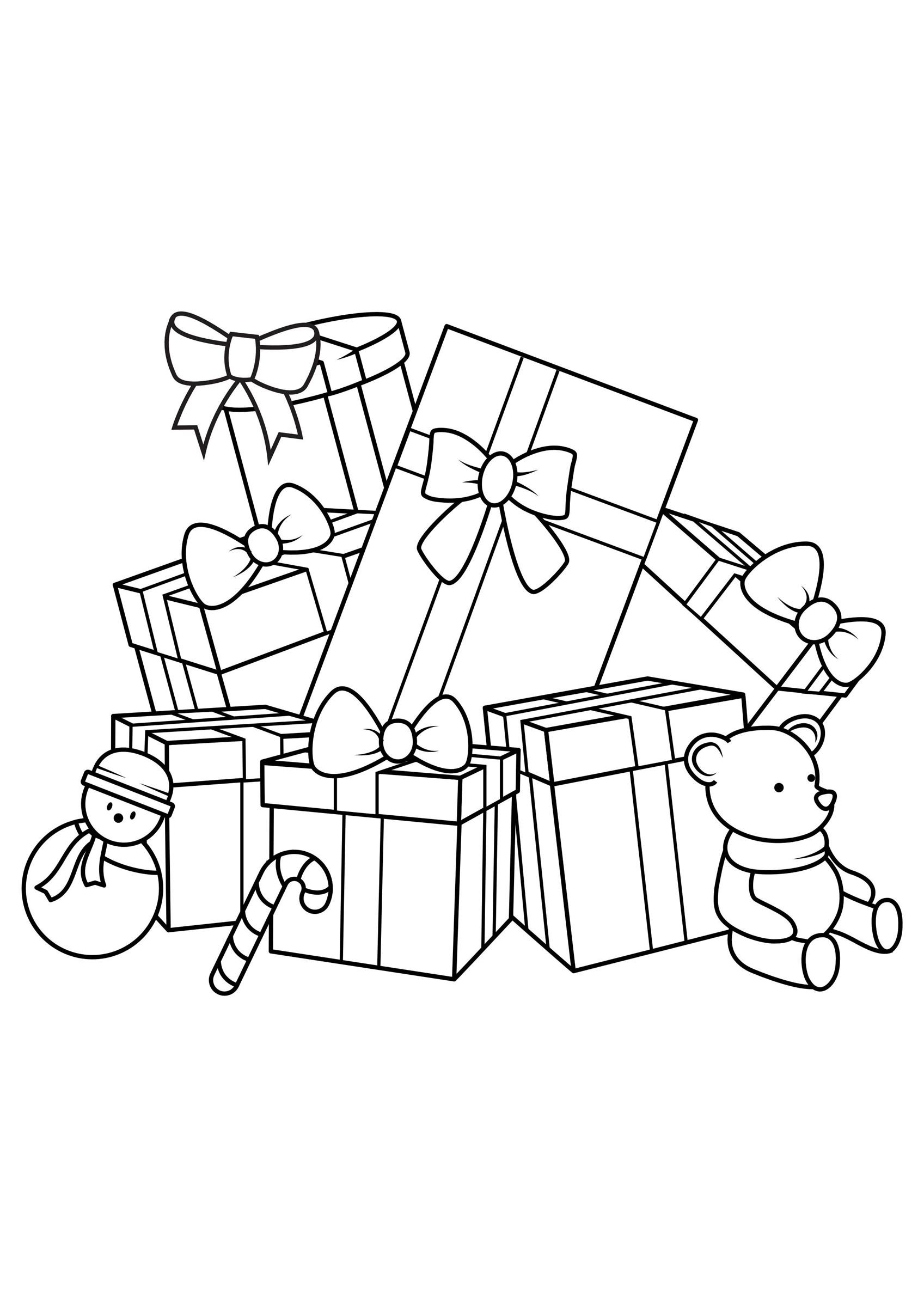 presentes de natal Página para colorir presentes de natal