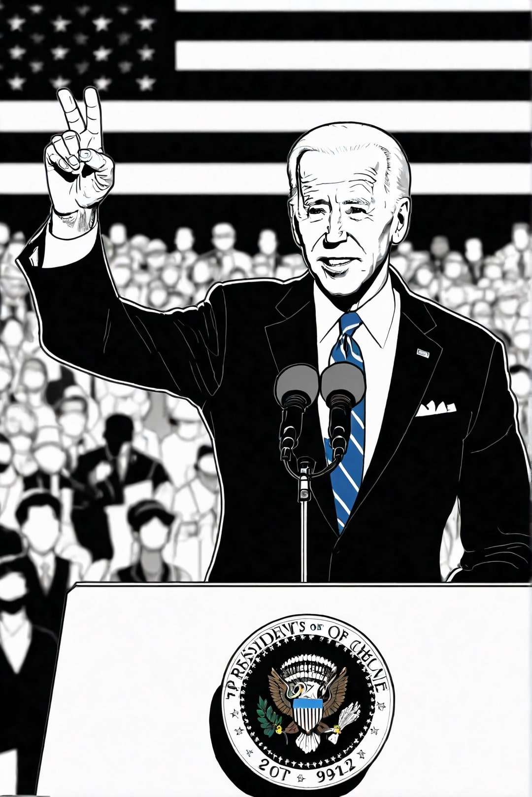 presidente biden em reuniA£o Página para colorir presidente biden em reuniA£o