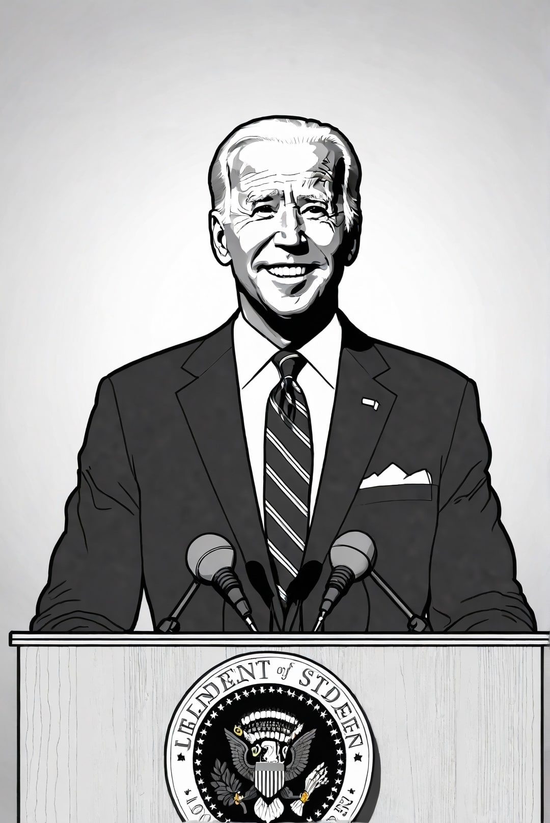 presidente joe biden Página para colorir presidente joe biden