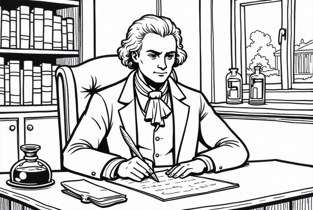 presidente thomas jefferson Página para colorir presidente thomas jefferson