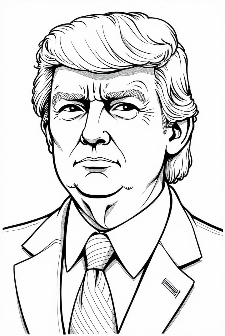 presidente trump Página para colorir presidente trump