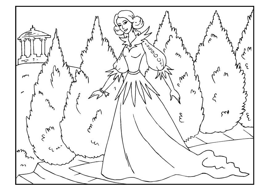 princesa Página para colorir princesa