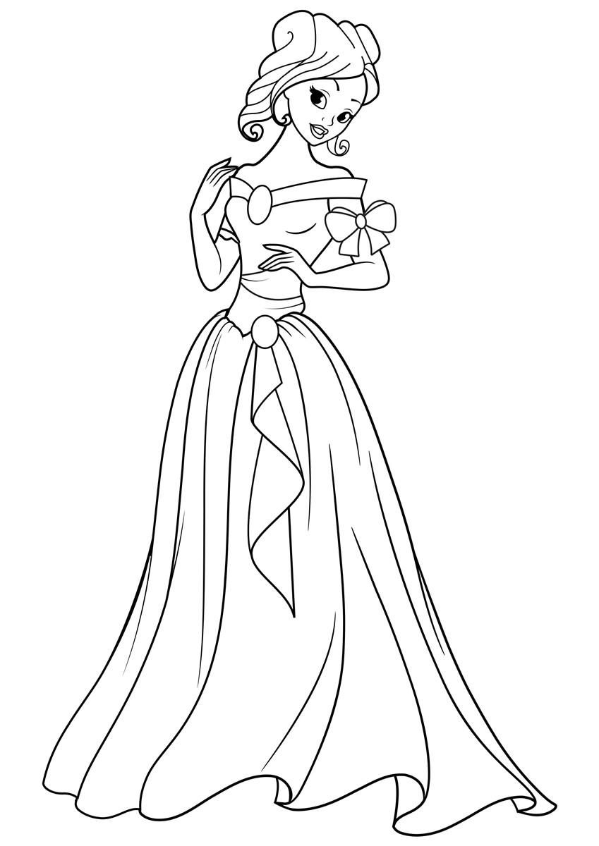 princesa Página para colorir princesa