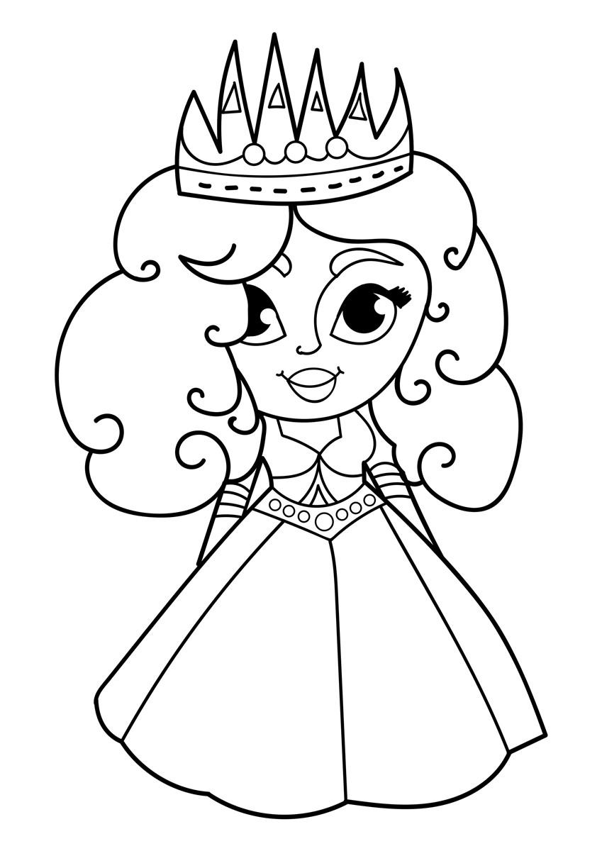 princesa Página para colorir princesa