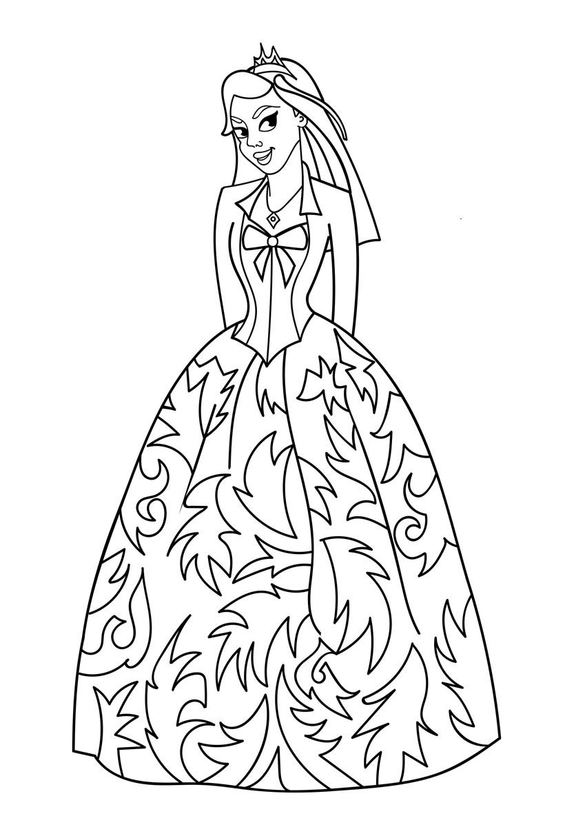 princesa Página para colorir princesa