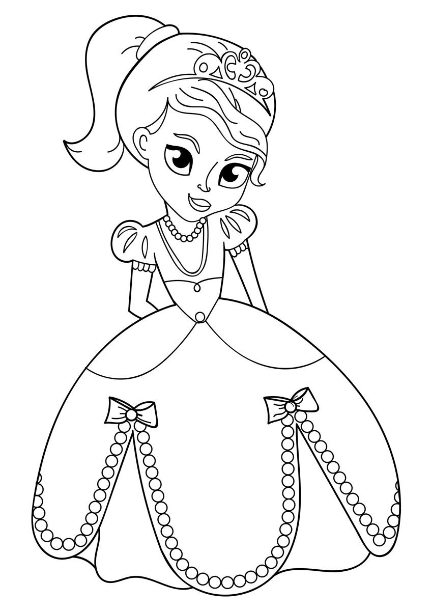 princesa Página para colorir princesa