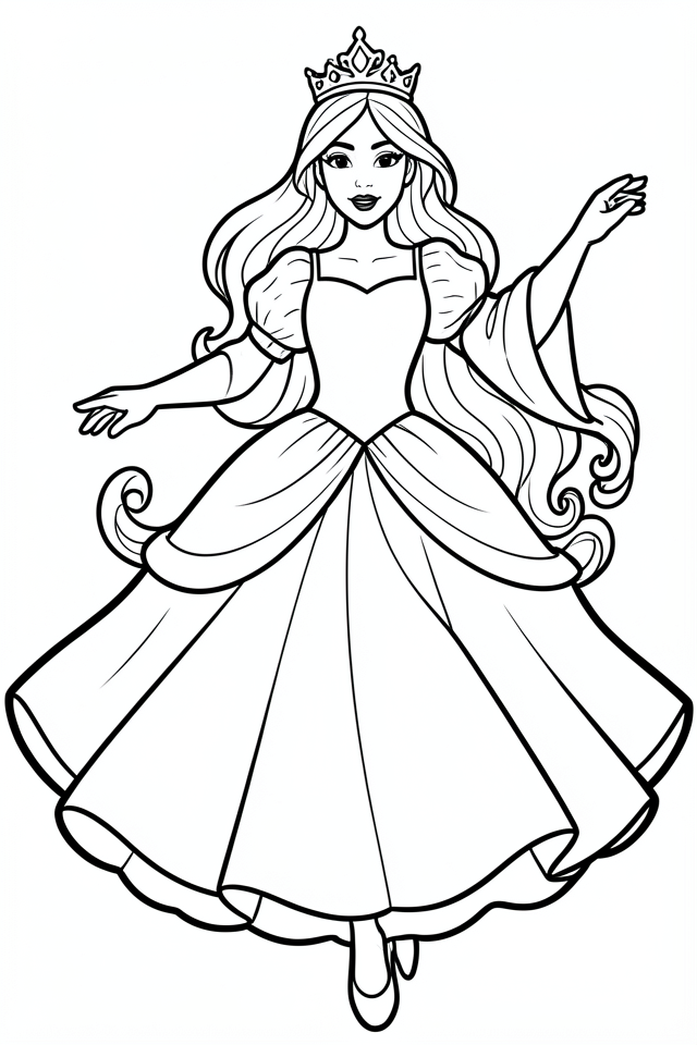 princesa Página para colorir princesa