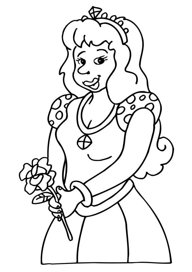 princesa Página para colorir princesa