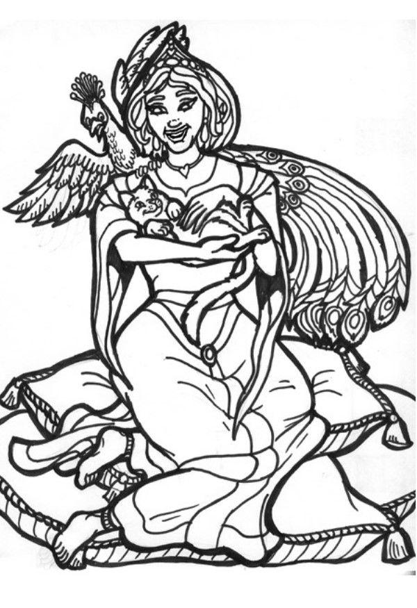 princesa pavA£o Página para colorir princesa pavA£o