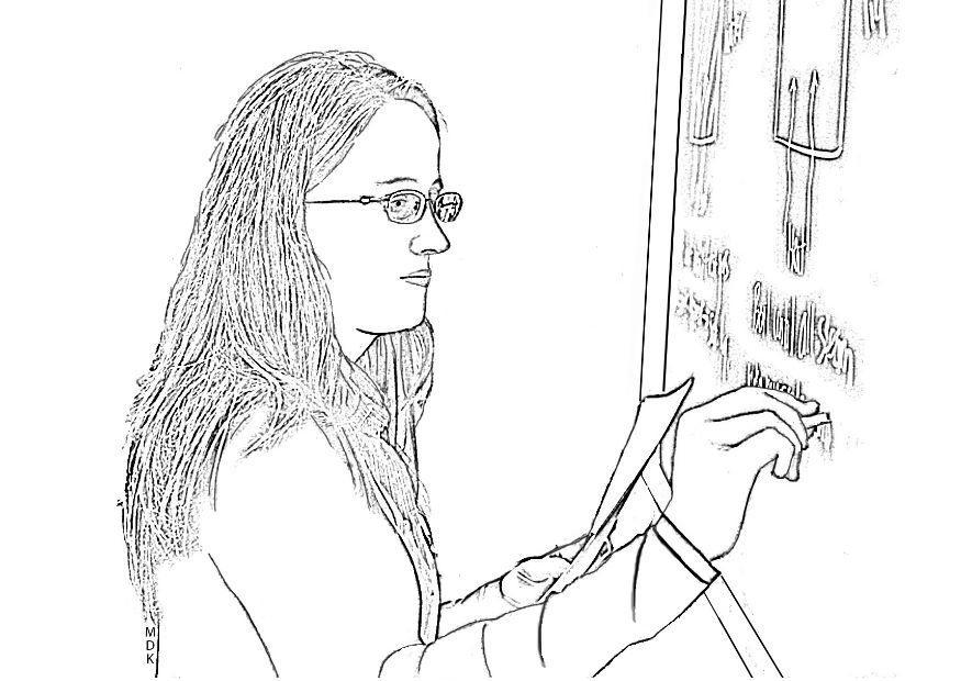 professora Página para colorir professora
