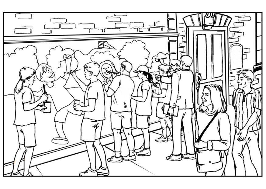 projeto de arte Página para colorir projeto de arte