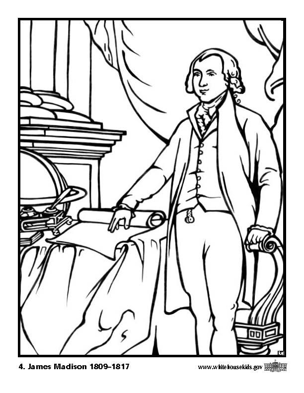 Página para colorir 04 james madison