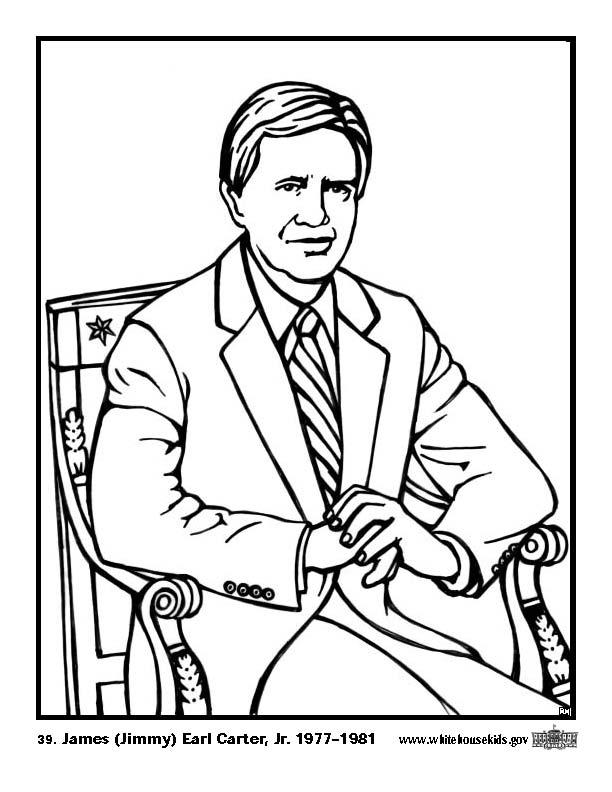 Página para colorir 39 james jimmy earl carter jr.