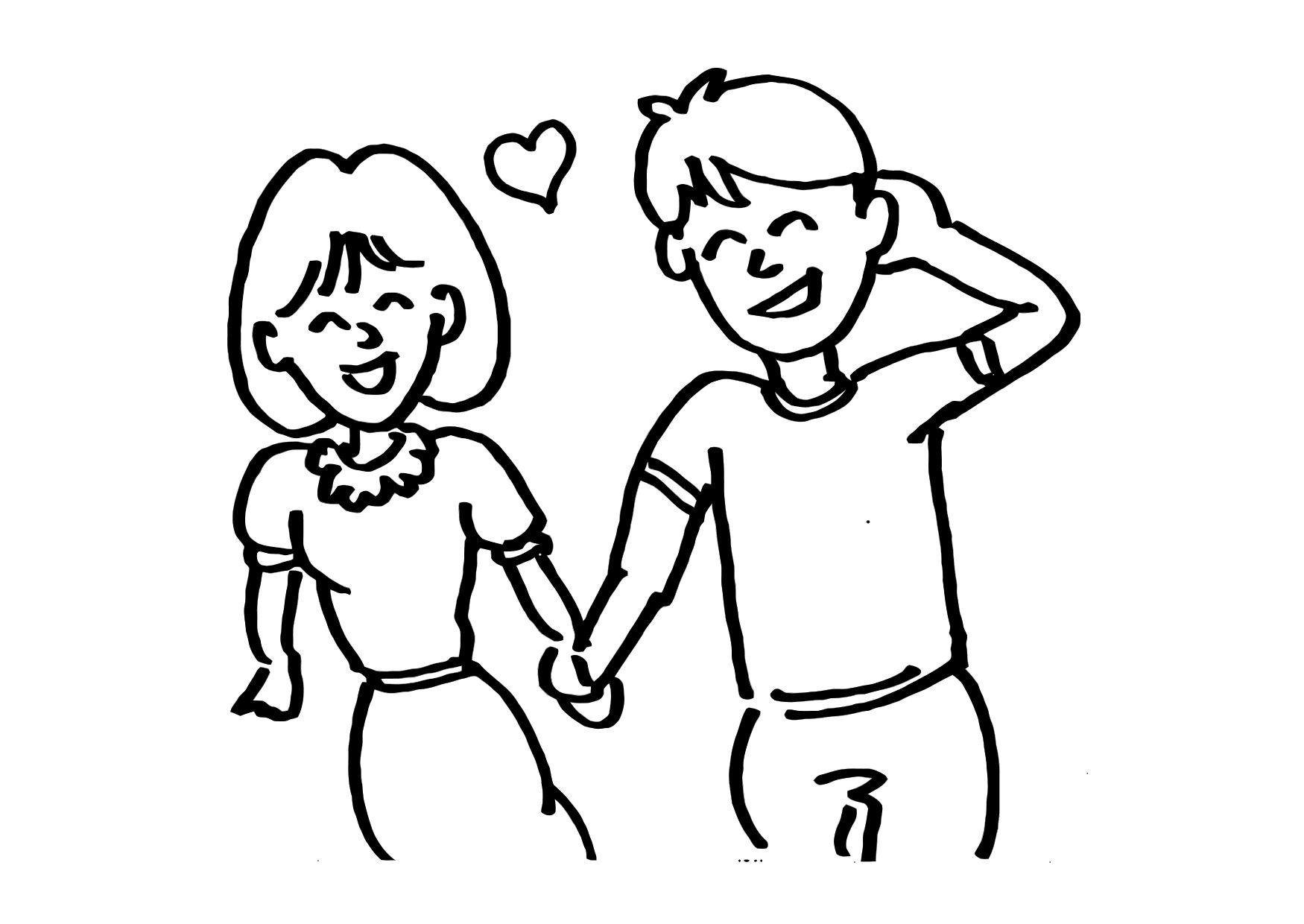 Página para colorir amor