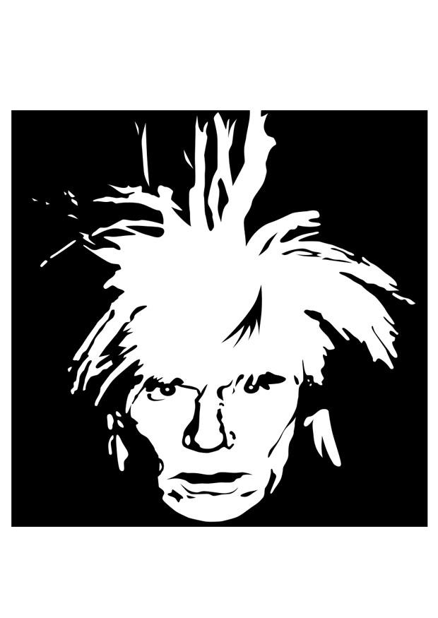 Página para colorir andy warhol