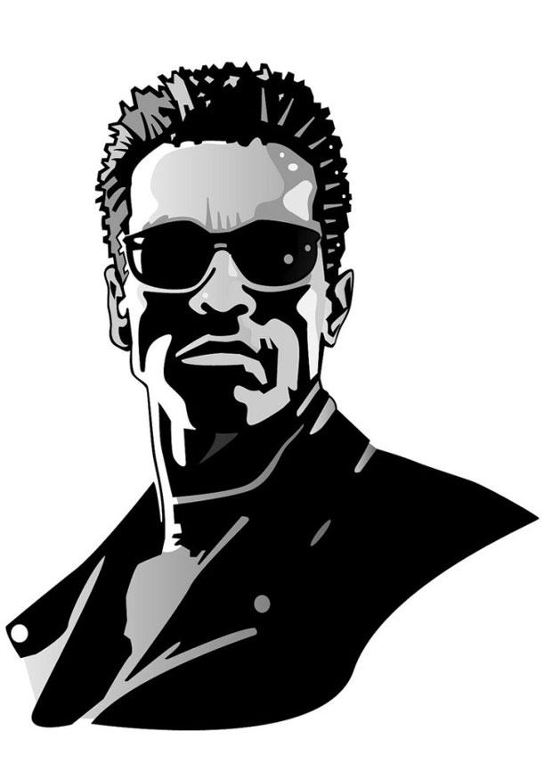 Página para colorir arnold schwarzenegger