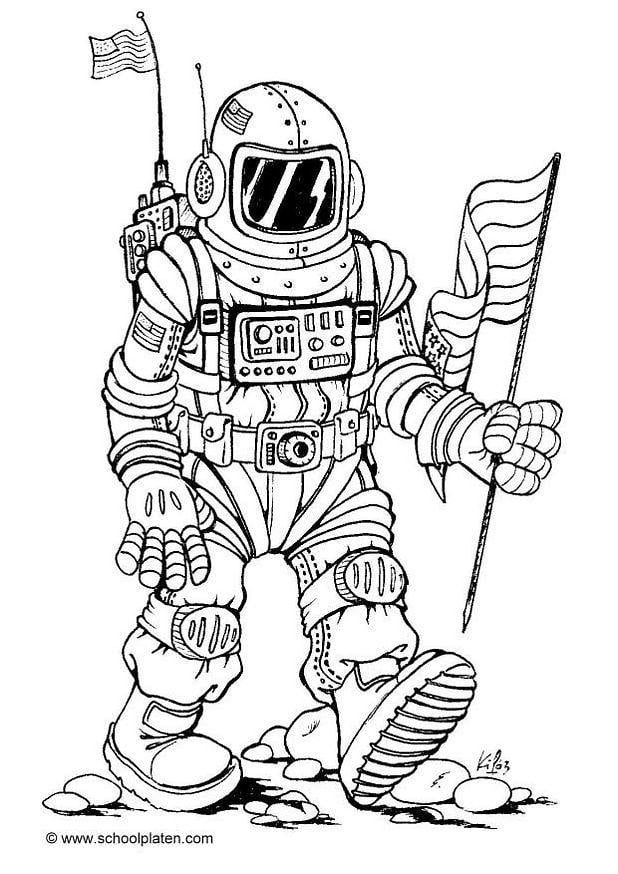 Página para colorir astronauta