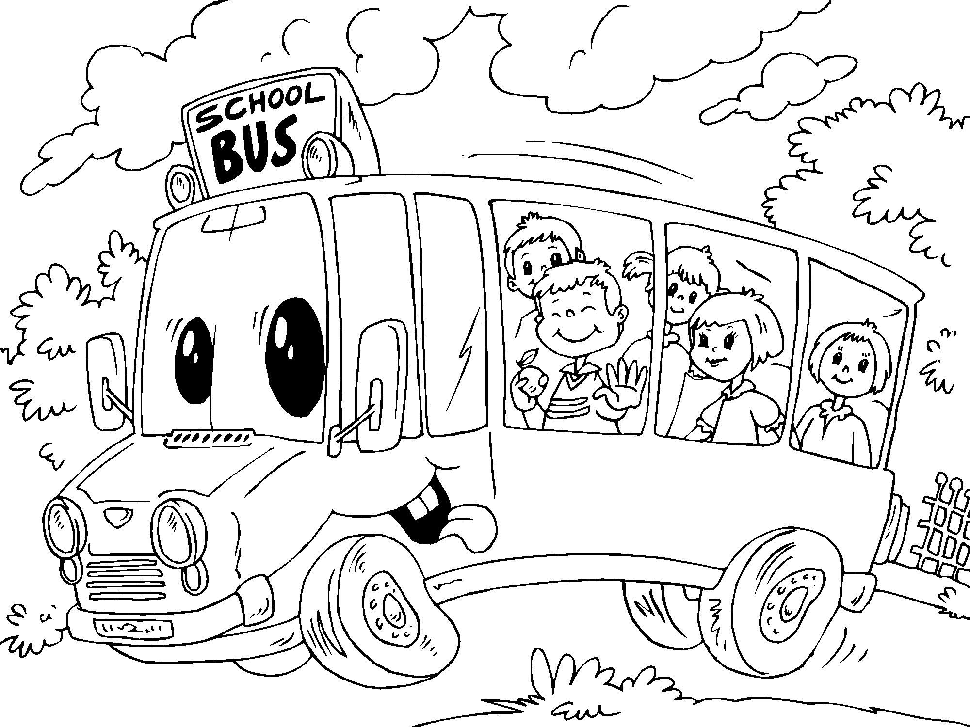 Página para colorir A´nibus escolar 