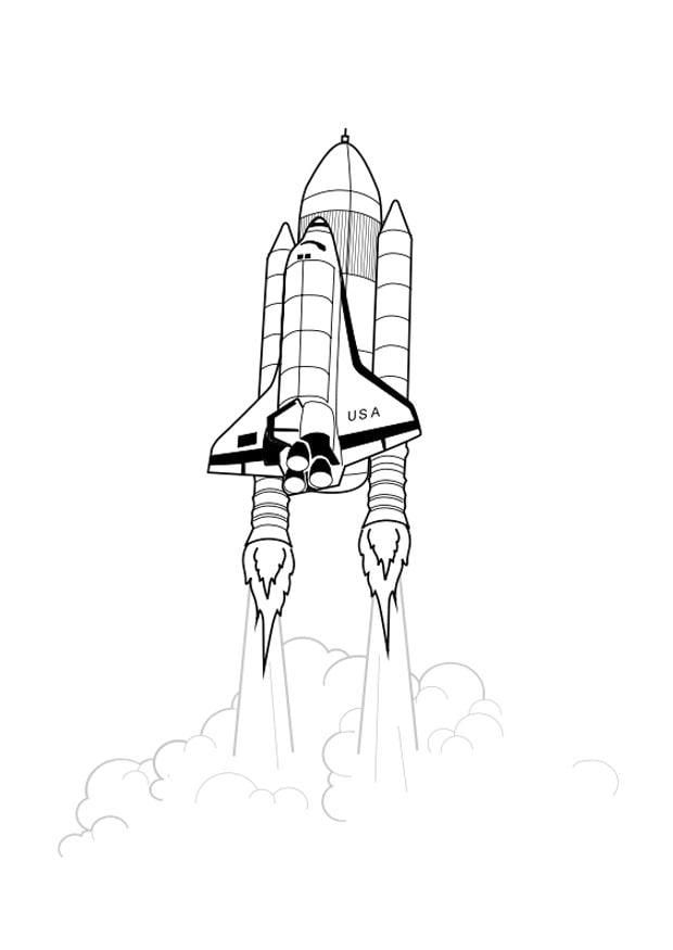 Página para colorir A´nibus espacial 