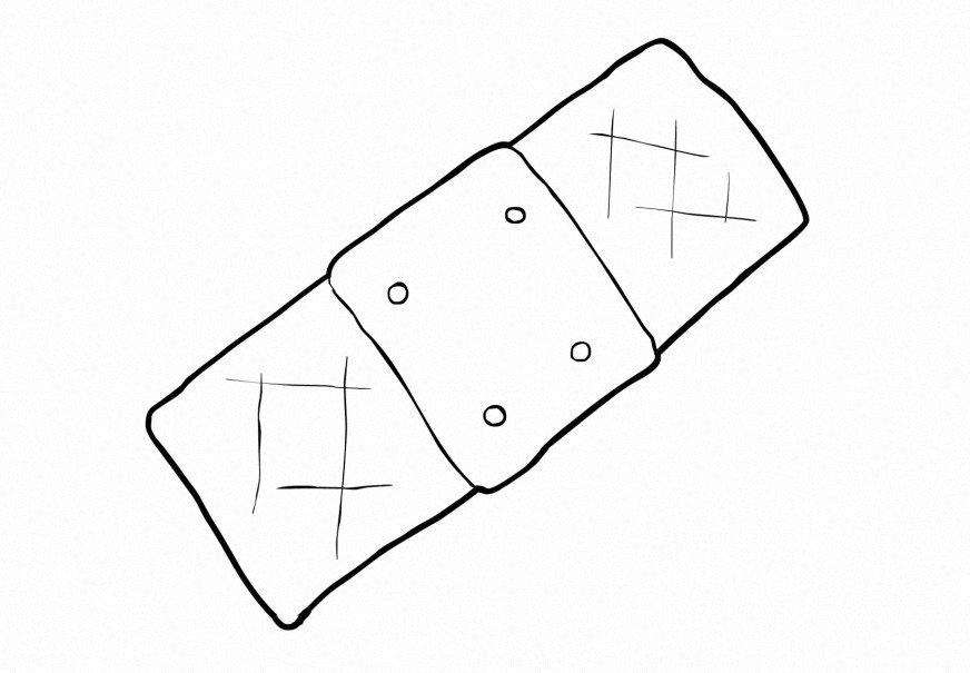 Página para colorir band aid